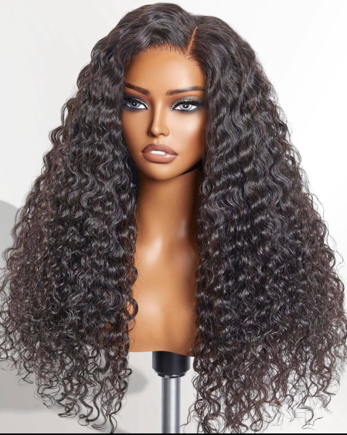 13x4  lace frontal Water Wave Natural Black  Wig – 100% Human Hair