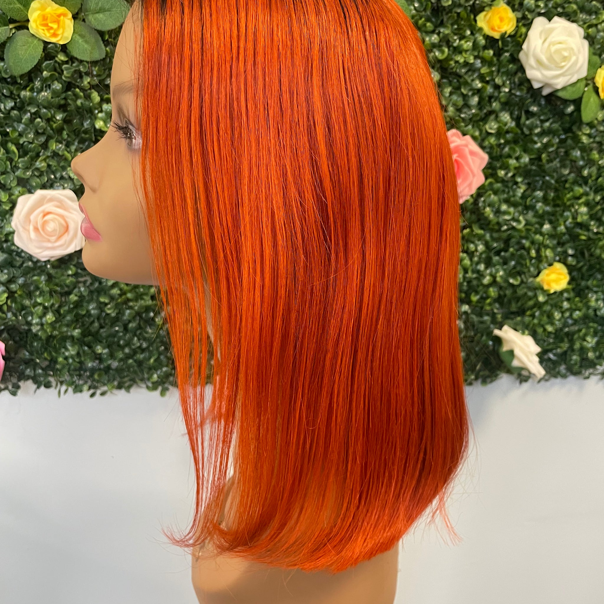 13x4 lace frontal ,Straight 1B/350 Bob Wig – 10 Inches, 200% Density