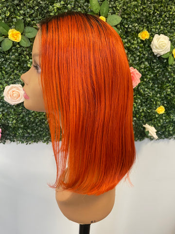 13x4 lace frontal ,Straight 1B/350 Bob Wig – 10 Inches, 200% Density