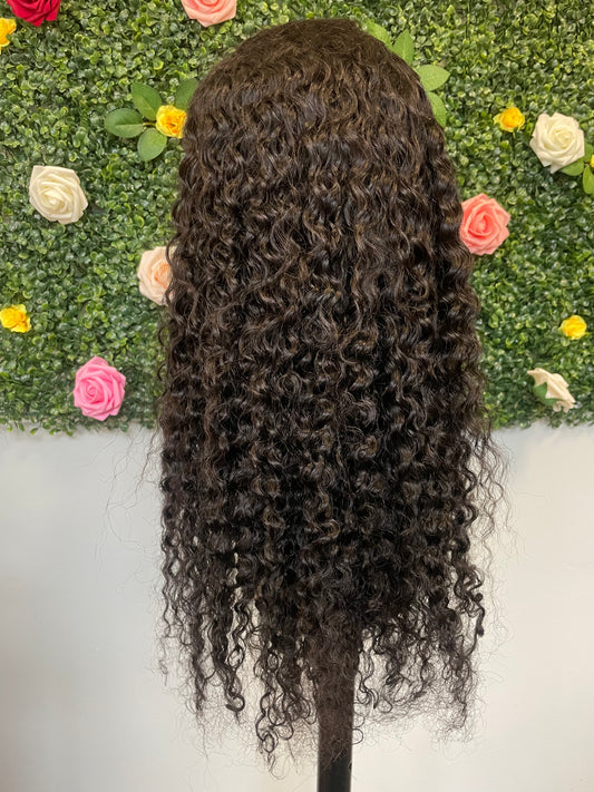 WATER WAVE FRONTAL NATURAL BLACK WIG